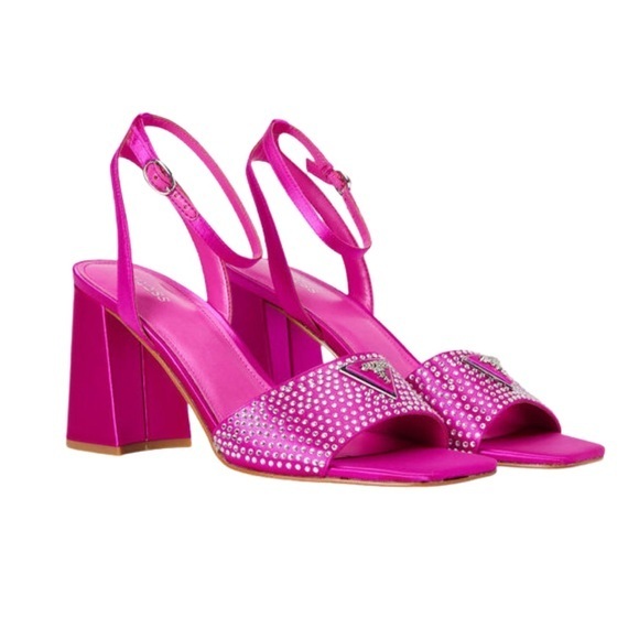 Guess Shoes - Guess Gelya Embellished Ankle Strap Sandals | Bright Pink | NWT